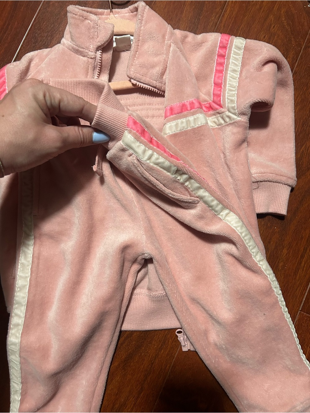Miles the label Pink Plush baby  Matching track suit Set - Jacket & Pants